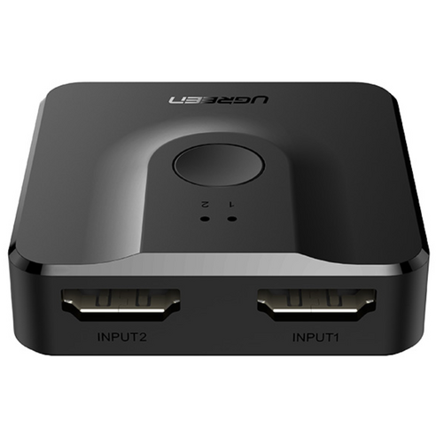 UGREEN 유그린 HDMI 2.0 2대1 4K60Hz 양방향 스위치 3포트 HDR 3D 돌비HD 셀렉터 PS5 | PS4 PC Xbox 노트북 닌텐도 모니터 프로젝터 호환 선택기, 1개, CM217