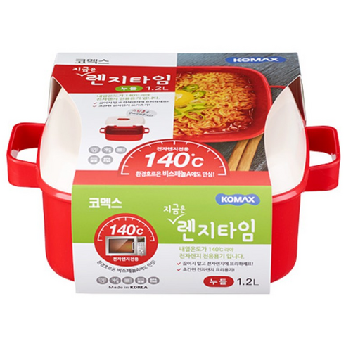코멕스 전자레인지 라면용기 렌지타임 누들 1.2리터, 2개