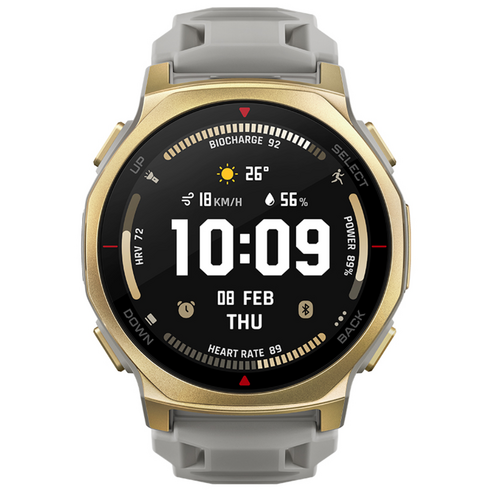 어메이즈핏 스마트워치 T-REX 3 PRO, GPS + 블루투스, 44mm, 아틱 골드