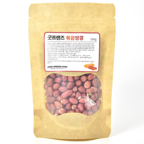 굿프렌즈 볶음땅콩 레드땅콩 적땅콩, 10개, 100g