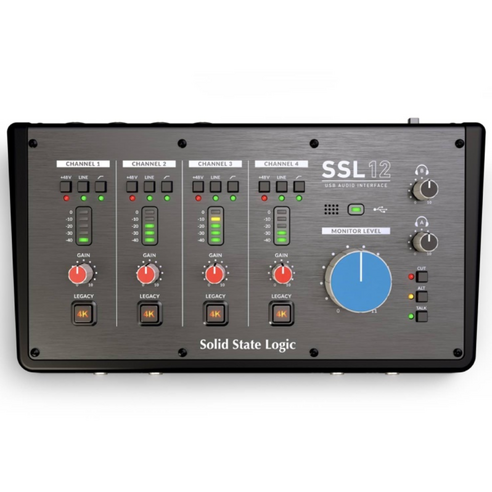 [기어라운지 정품] Solid State Logic SSL 12 전문가용 USB 오디오 인터페이스 홈레코딩 스튜디오 장비 (4K 지원)
