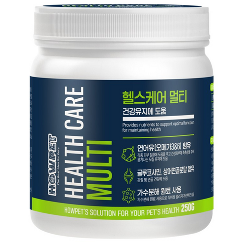 하우펫 헬스케어 멀티 (종합 영양제) 알러지예방 피부질환 관절건강 연골보호, 종합영양제, 250정, 1개