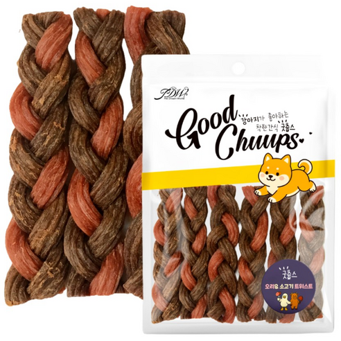 굿츕스 22 하드 트위스트 오래먹는 껌, 소고기오리, 180g, 1개