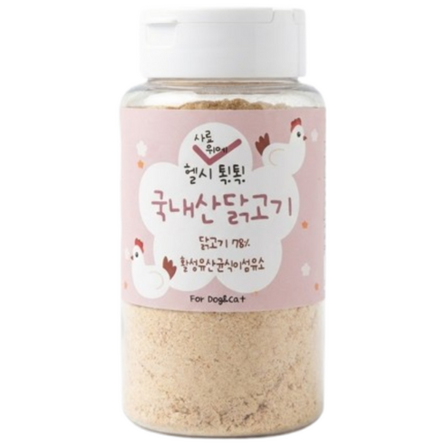 도그미우 헬시톡톡 국내산 닭고기 파우더 강아지 밥안먹을때 뿌리는 유산균 영양제 토핑, 120g, 1개, 장건강/유산균