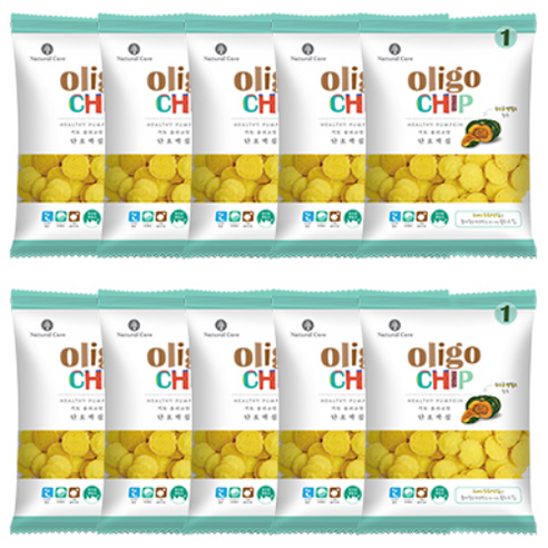 네츄럴코어 강아지 올리고칩 간식, 단호박, 45g, 10개