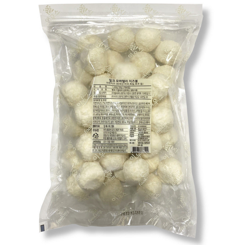 Milkeu Mojjarelra Cheese Bol , 1 Pack , 1.2 kg (밀크 모짜렐라 치즈볼, 1개, 1.2kg)