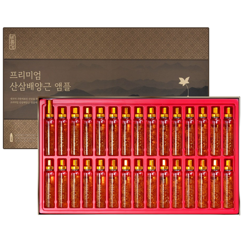 바름가 프리미엄 산삼배앵근 앰플, 30개, 20ml