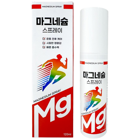 뿌리는 마그네슘 스프레이 뿌리는 스포츠 바디 릴렉스 마사지, 1개, 120ml