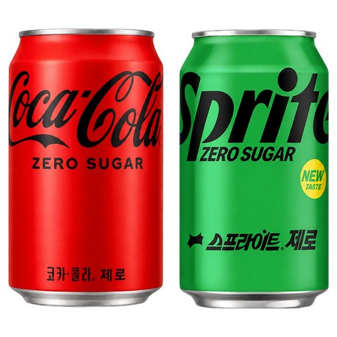 코카콜라 (코카콜라 제로 355ml 24캔, 스프라이트 제로 355ml 24캔) 총 48캔, 48개