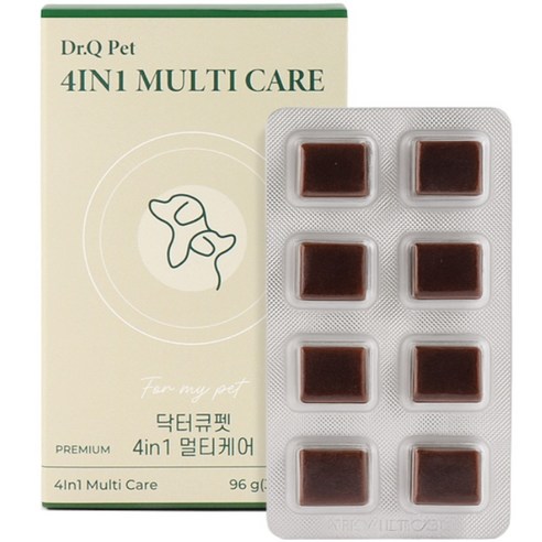 특허 유산균 닥터큐펫 4IN1 멀티케어 강아지유산균 종합영양제 장 면역력 피부 구강