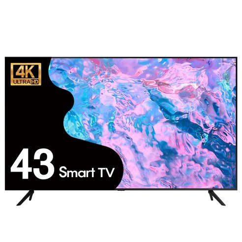 삼성 크리스탈 UHD TV 109cm(43인치) 스마트 TV 43CU7000 스탠드 벽걸이 방문설치, 스탠드형