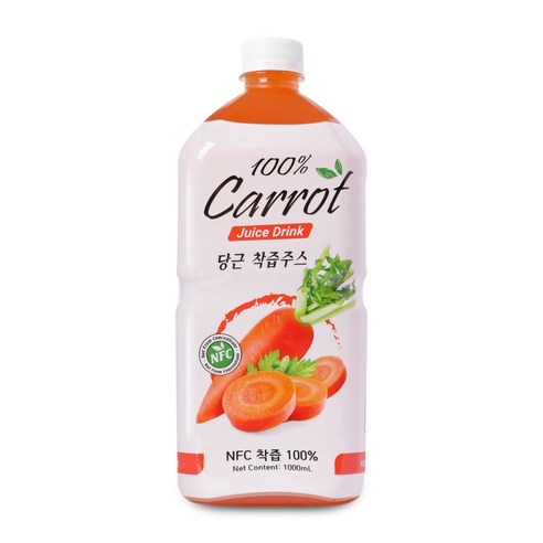 물한방울 넣지 않은 당근 착즙 100프로 1000ml, 1L, 2개