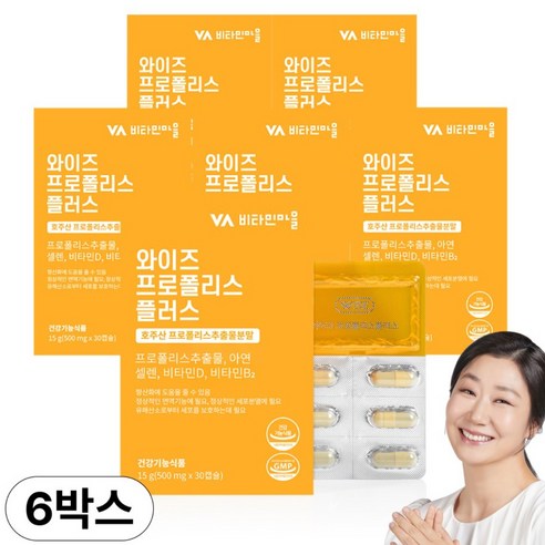 비타민마을 와이즈 프로폴리스 플러스, 30정, 6개