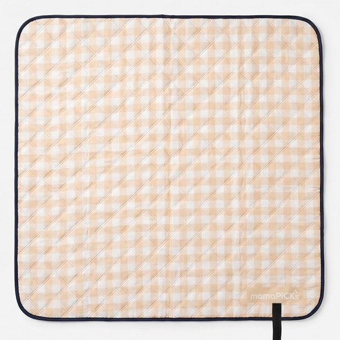 마마픽스 휴대용 1인용 미니 피크닉 돗자리 매트, 돗자리100x100cm_아몬드체크