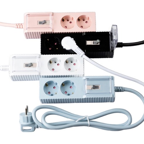 파워존 4000W 국산 고용량 웨이브 멀티탭 과부하차단 2구 50cm 1.5m 3m 5m 7m, 과부하차단 2구 3m블랙, 1개