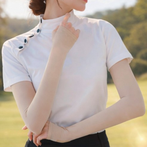 시크도트 냉감소재 자외선차단 손등커버 골프 쿨토시, 스킨, 2세트