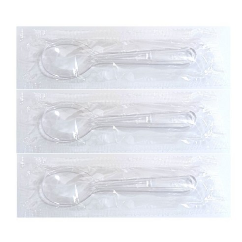 요거트 아이스크림스푼 8.5cm 개별포장, 1000개, 투명