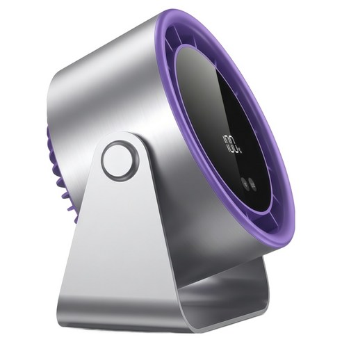 LED 무선 무소음 탁상용 선풍기 벽걸이 데스크팬, 보라회색, X3