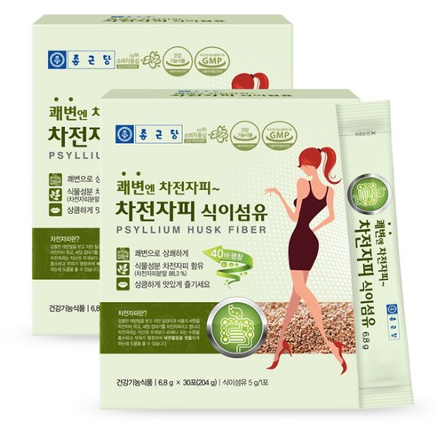종근당 차전자피 식이섬유 30개입, 204g, 2개