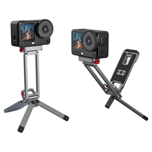 FLYMILE DJI 액션6/나노 전용 미니 금속 마그네틱 퀵 릴리즈 삼각대 카라비너 거치대 휴대용 다기능 헬스장 냉장고 책상 걸이 액션캠 액세서리, 1개, mount