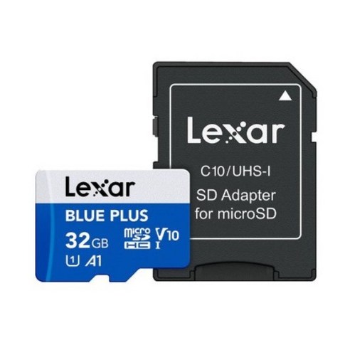 렉사 블루 플러스 마이크로 SD 메모리카드 microSDHC UHS-I Card 32GB SD어댑터 포함, 1개