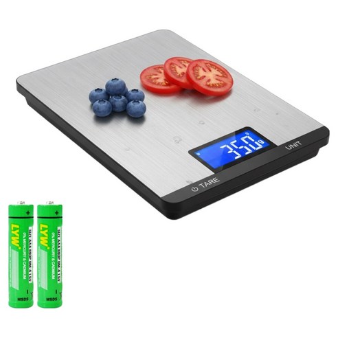 loftylife 1g 정밀 초슬림 전자저울 1.7cm 방수 터치 AAA건전지포함 주방 베이킹 계량, DH-CD02, Silver, 5kg