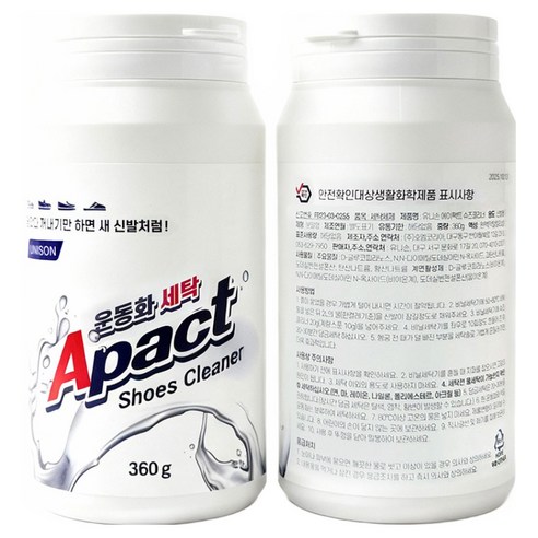 유니손 운동화크리너 신발 세척 세탁세제 360g, 360g, 1개