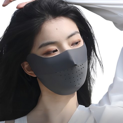 Velon 러닝 자외선차단 마스크 쿨 스포츠, 그레이, 1개
