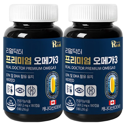 리얼닥터 캐나다산 프리미엄 오메가3 대용량 180정, 2개 솔직 후기 | 실사용자 리뷰 분석 - 상품 이미지 1