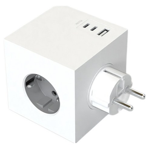번개표 USB 3구 고용량 큐브 멀티탭 콘센트형, 화이트, 1개, 화이트, 1mm