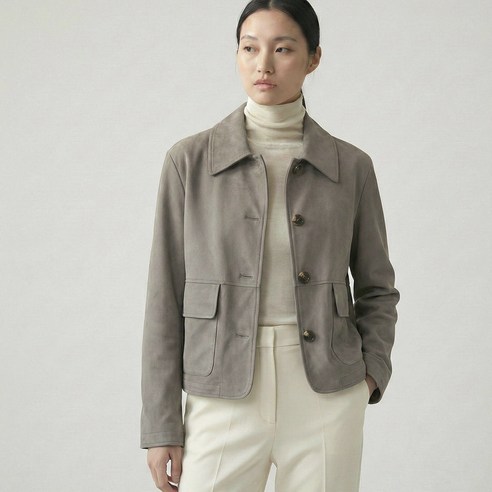 FAUX 스웨이드 여성 자켓 간절기