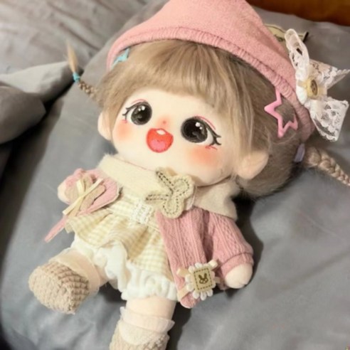 티니숲속 20cm 인형옷 가디건 원피스 페티코트 헤어핀 포함 8종 10종 세트 아이돌인형, 핑크, 1개, 페티코트포함세트+헤어핀