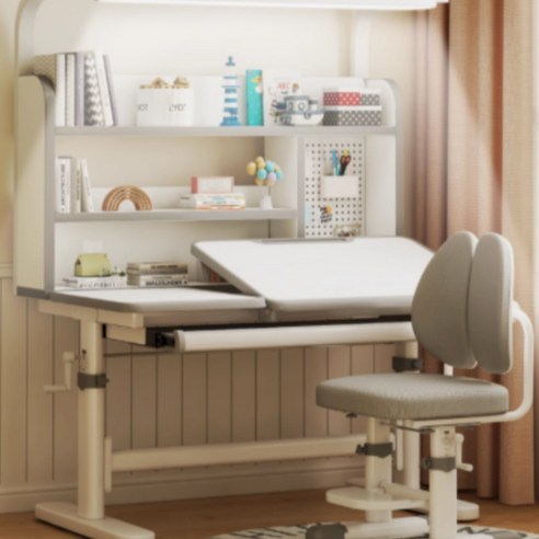 아이의 등은 더 이상 굽지 않아요, 편안하게 공부하는 습관 만들어주기 초등학생책상세트