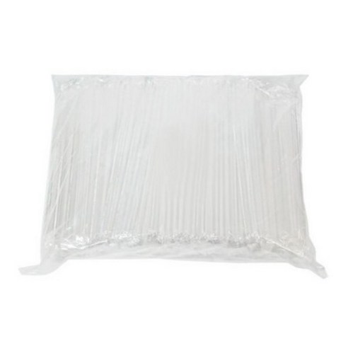 PP26 1봉 200개입 버블티 빨대 벌크포장 투명 일회용 스트로우 12mm 25cm (일자컷팅)