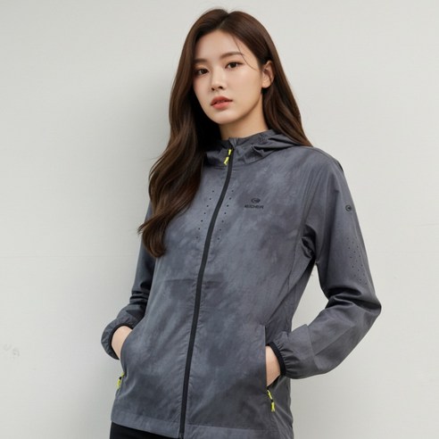 아이더 여성 홀겹 경량 자켓 봄 여름 러닝 등산 후드 데일리