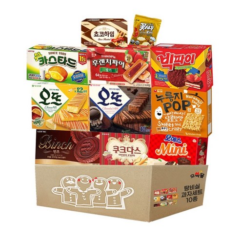 으쓱몰 탕비실 과자세트, 1세트, 10종