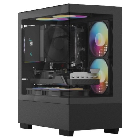 서민컴퓨터 조립컴퓨터 조립PC 게이밍PC 게임용 컴퓨터 본체 롤 오버워치 피파 배그 배틀그라운드 펠월드 디아블로 데스크탑 고사양PC, 블랙, 16GB, 500GB, Free DOS, CG5(어항)