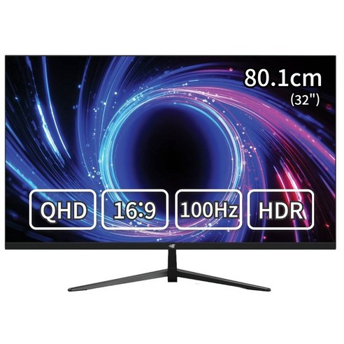 뷰싱크 32인치 QHD 슬림베젤 모니터 100Hz 게이밍 사무용 멀티 하이브리드, VSG32QHD 블랙 (무결점), 80.1cm
