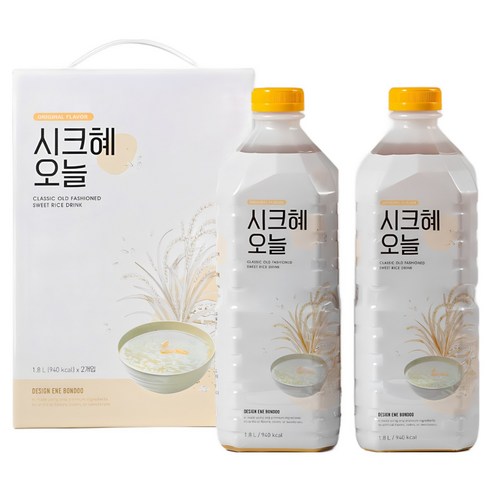 [샐러드보울] 시크혜 오늘 1.8L 2개입 대용량 느린 전통 수제 식혜 (실온)