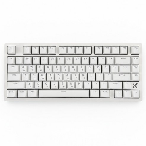MCHOSE JET75 8k 래피드 트리거 자석축 마이콩 게이밍 유선 텐키리스 키보드, 블루아이스자석축, 화이트(한글자판)