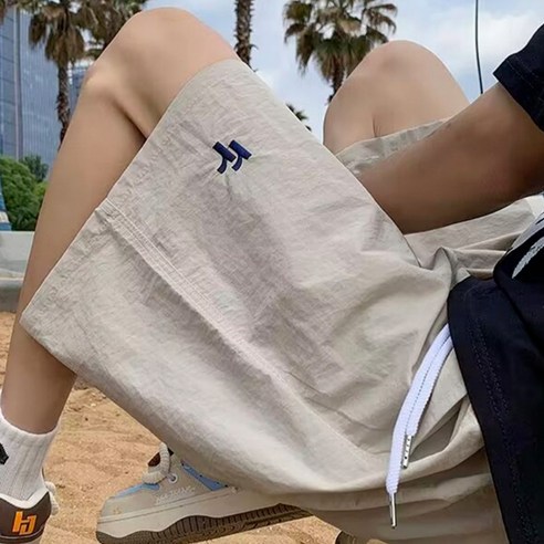 어썸유닛 와이드 자수 트레이닝 반바지