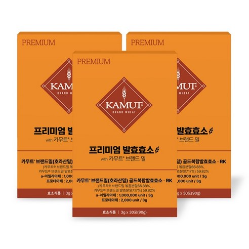 카무트 프리미엄 카무트 효소 캐나다 정품 30p, 90g, 3개