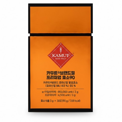 그레인온 카무트 브랜드 밀 프리미엄 효소90, 30회분, 3개