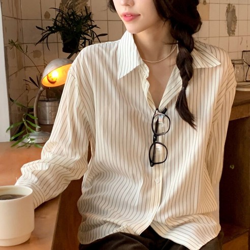 스테디 모먼 스트라이프 셔츠