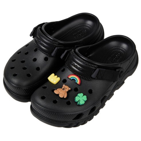 (국내매장판) 크록스 CROCS 듀엣 맥스 II 클로그 슬리퍼 + 신발 악세사리 4종 포함