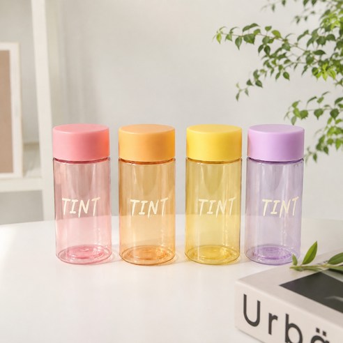 리코랩 눈금표시 물병 트라이탄 에코젠 틴트 보틀 350ml 4종세트, 4종색상, 1세트