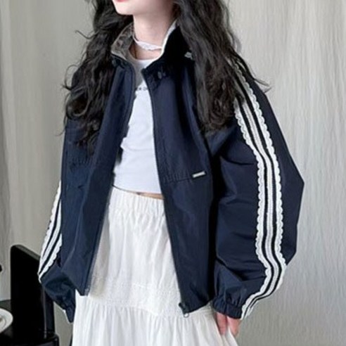 상상키즈 여아 스트릿 감성 바람막이 점퍼