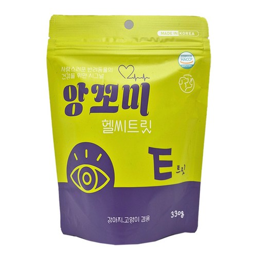앙꼬미 헬씨트릿 강아지 고양이 겸용 영양제 E트릿 330g, 1개, 눈물개선/눈건강, 33회분