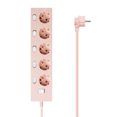 파워존 자동소화 4000W 고용량 웨이브 개별스위치 과부하차단 5구 멀티탭 50cm 1.5m 3m 5m 7m