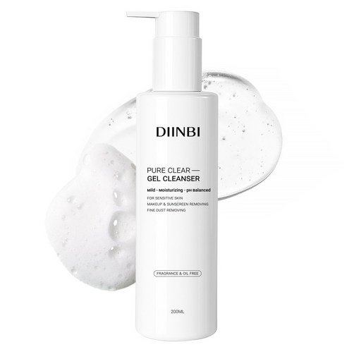 DIINBI 딘비 퓨어 클리어 클렌징 젤 200ml 민감성 피부용 약산성... 실사용 후기 | 효과 있을까? 썸네일
